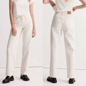 Madewell x DONNI Low-Rise Loose Jeans in Antique Cream